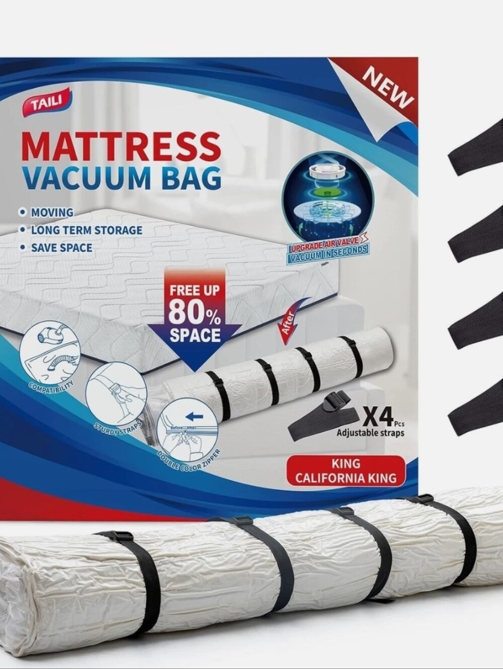 Mattress Vacuum Bag, King/Califonia King Mattress Vacuum Storage Bag